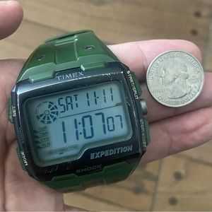 OD Green Olive Drab and Red Timex Expedition Timepieces/Watches